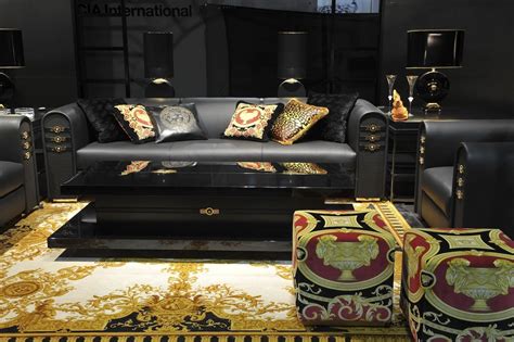 versace leather living room|Versace furniture catalogue.